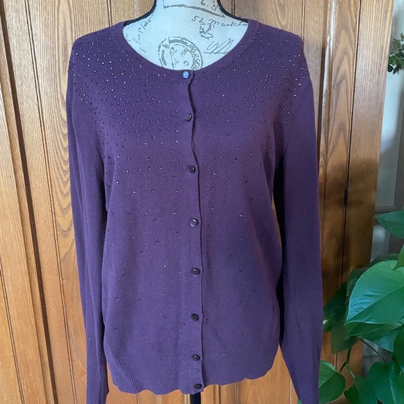Merona cardigan purple embellished - Picture 2 of 3